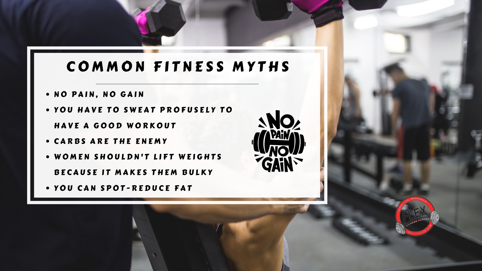 Infographic image of common fitness myths