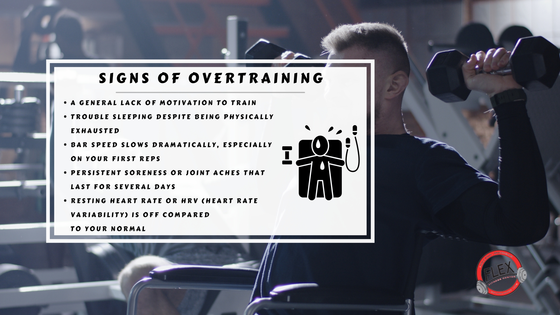 Infographic image of signs of overtraining