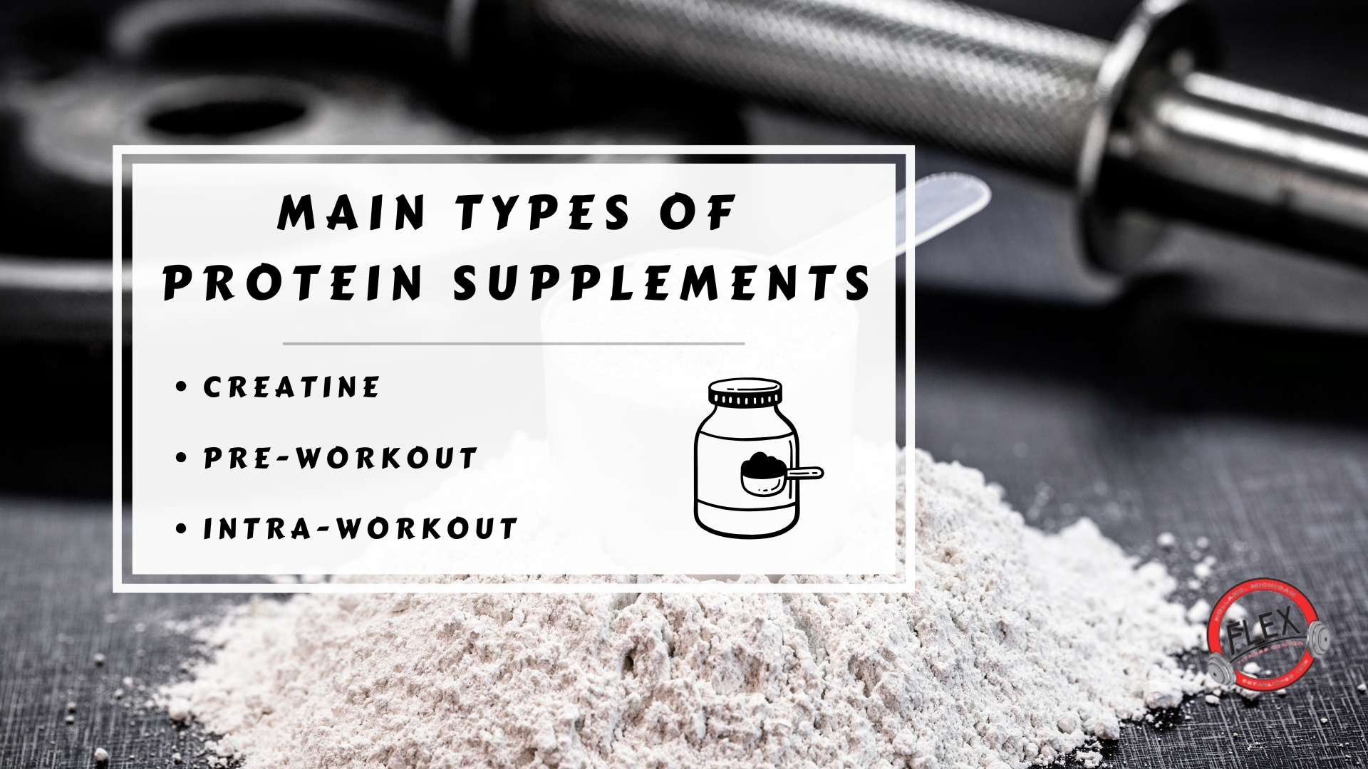 Infographic image of main types of protein supplements
