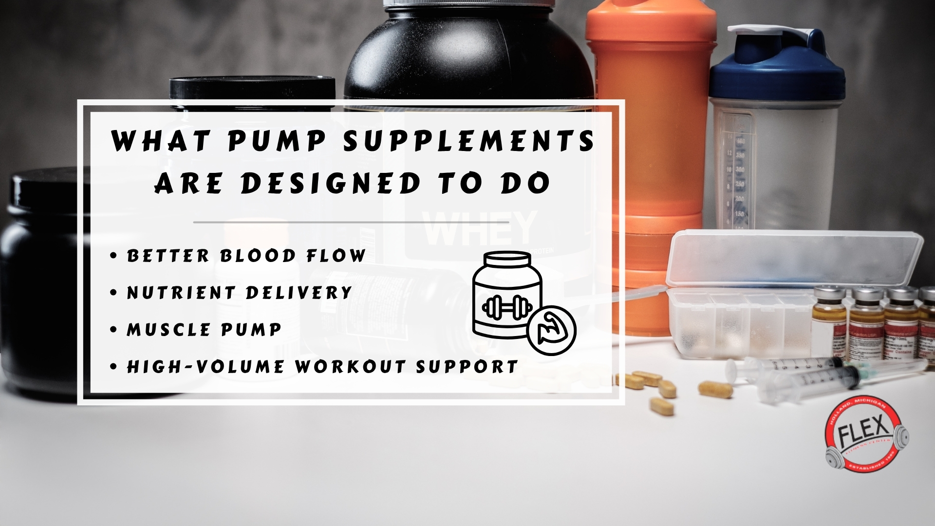 Infographic image of what pump supplements are designed to do